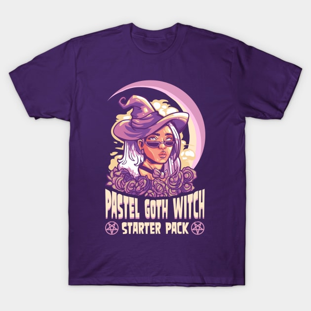 Pastel Goth Witch Anime Manga Girl T-Shirt by creative